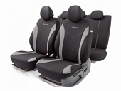 Чехлы на автомобильные сидения FLEX, 11 предметов,полиэстер,3D крой,AIRBAG, серый FLX1102BKGY АКЦИЯ СКИДКА-20%