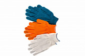 Перчатки МИ нейлон в ПВХ точка в наборе, цвета: оранжевые, синие, белые XL Россия