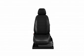 Чехлы на автомобильные сидения VW Polo (2020-н.в.) Лифтбек (ЗСП 60/40 Сид сплошная + подлокот) (РОМБ: черный) АВТОЛИДЕР