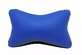 Подушка автомобильная на подголовник, косточка, синяя, ортопедическая эко-кожа в индив. упаковке